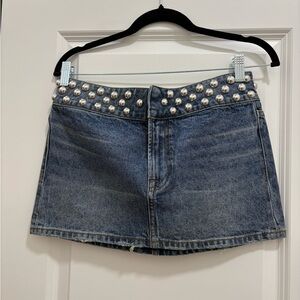 GRLFRND Dark Blue Denim Jacket with Silver Accents